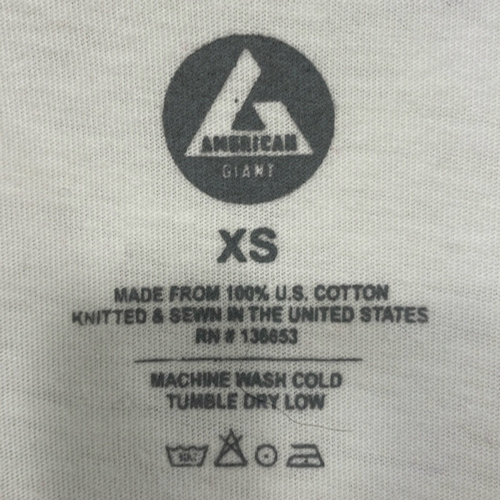 American Giant White Short Sleeve V-Neck Tee Size XS - Picture 3 of 3